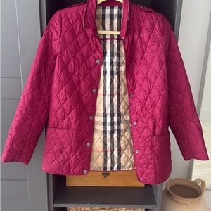 Burberry Women's Quilted Puffer Jacket - Deep Pink